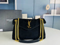 Ysl puffer bag suede black