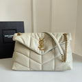 YSL PUFFER BAG NUDE