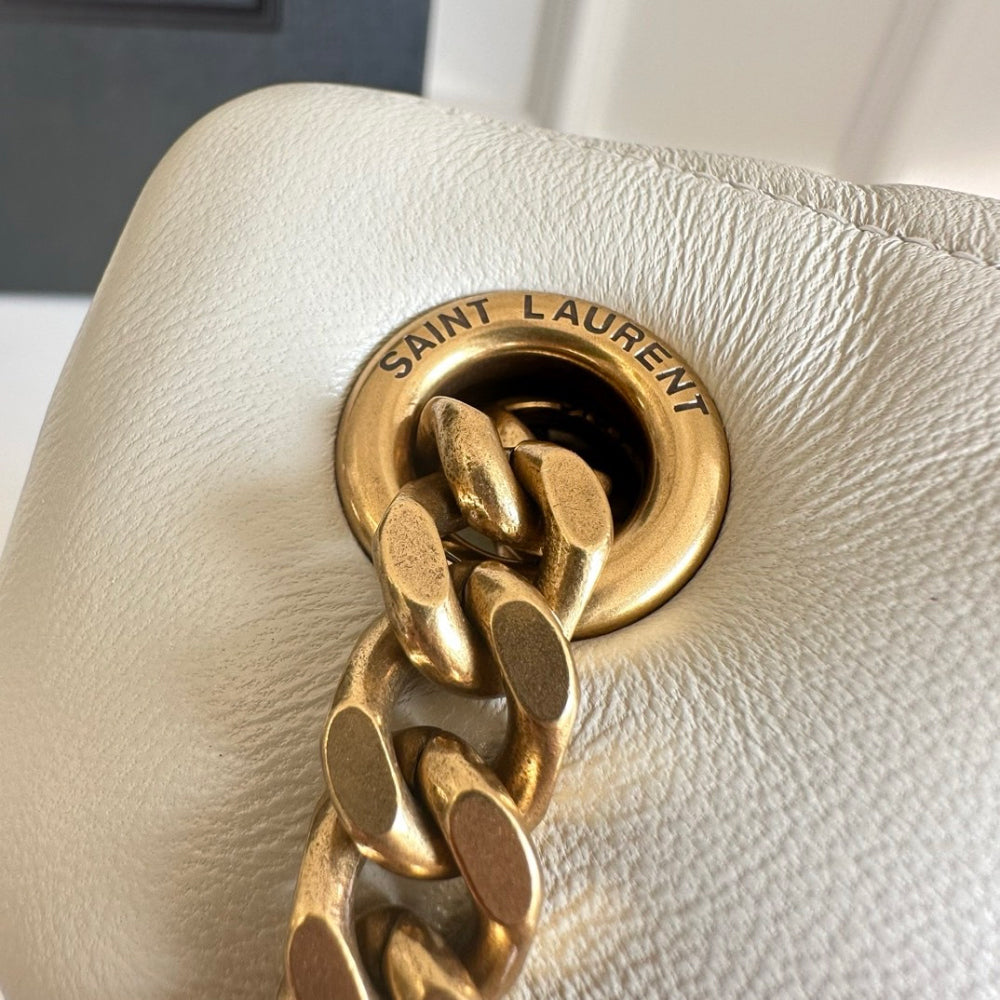 YSL PUFFER BAG NUDE