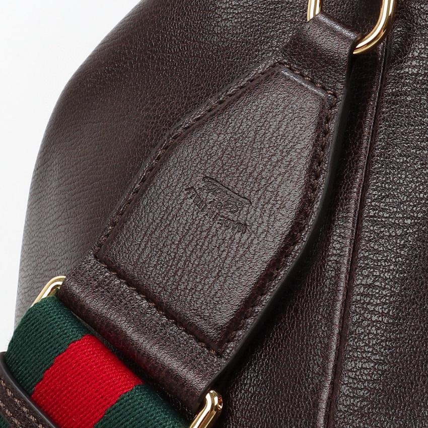 Gucci brera large dark brown
