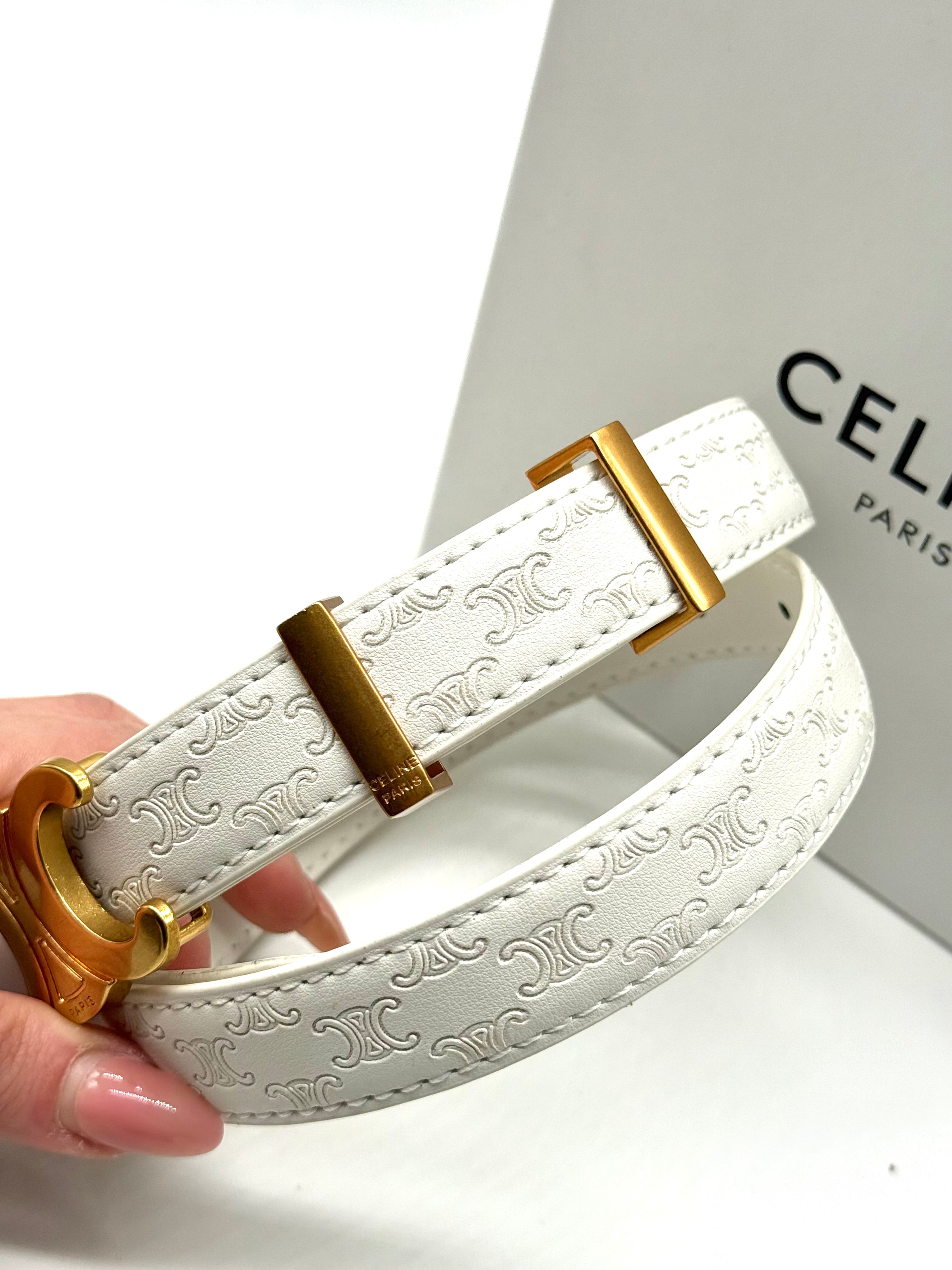 Celine ζώνη white