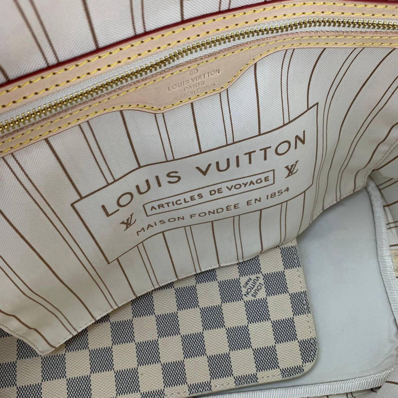 LV Neverfull Damier Azur