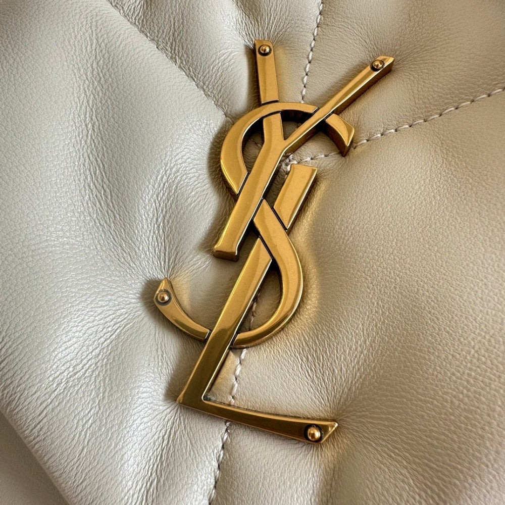 YSL PUFFER BAG NUDE