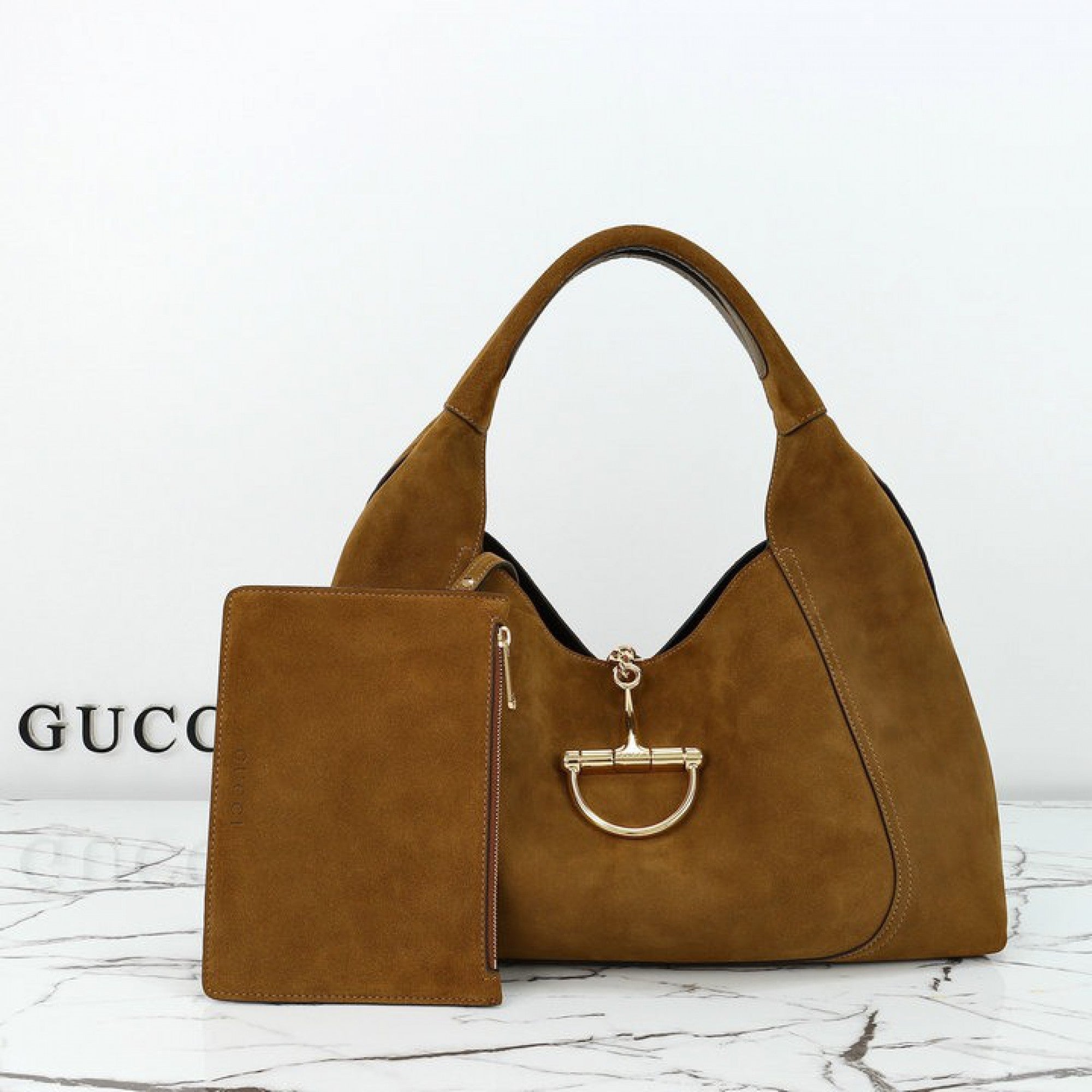 GUCCI SOFTBIT MAXI SUEDE TABA
