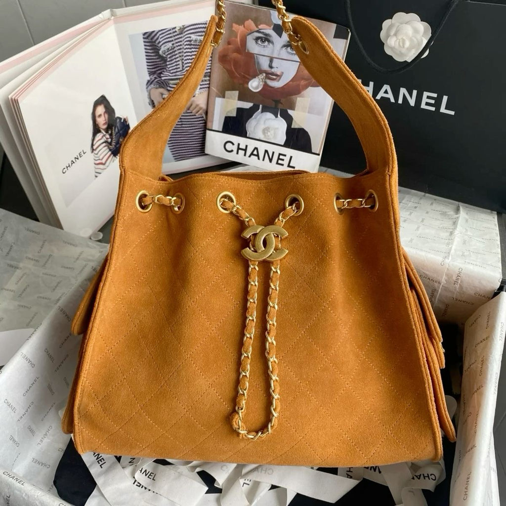 Ch bag suede taba