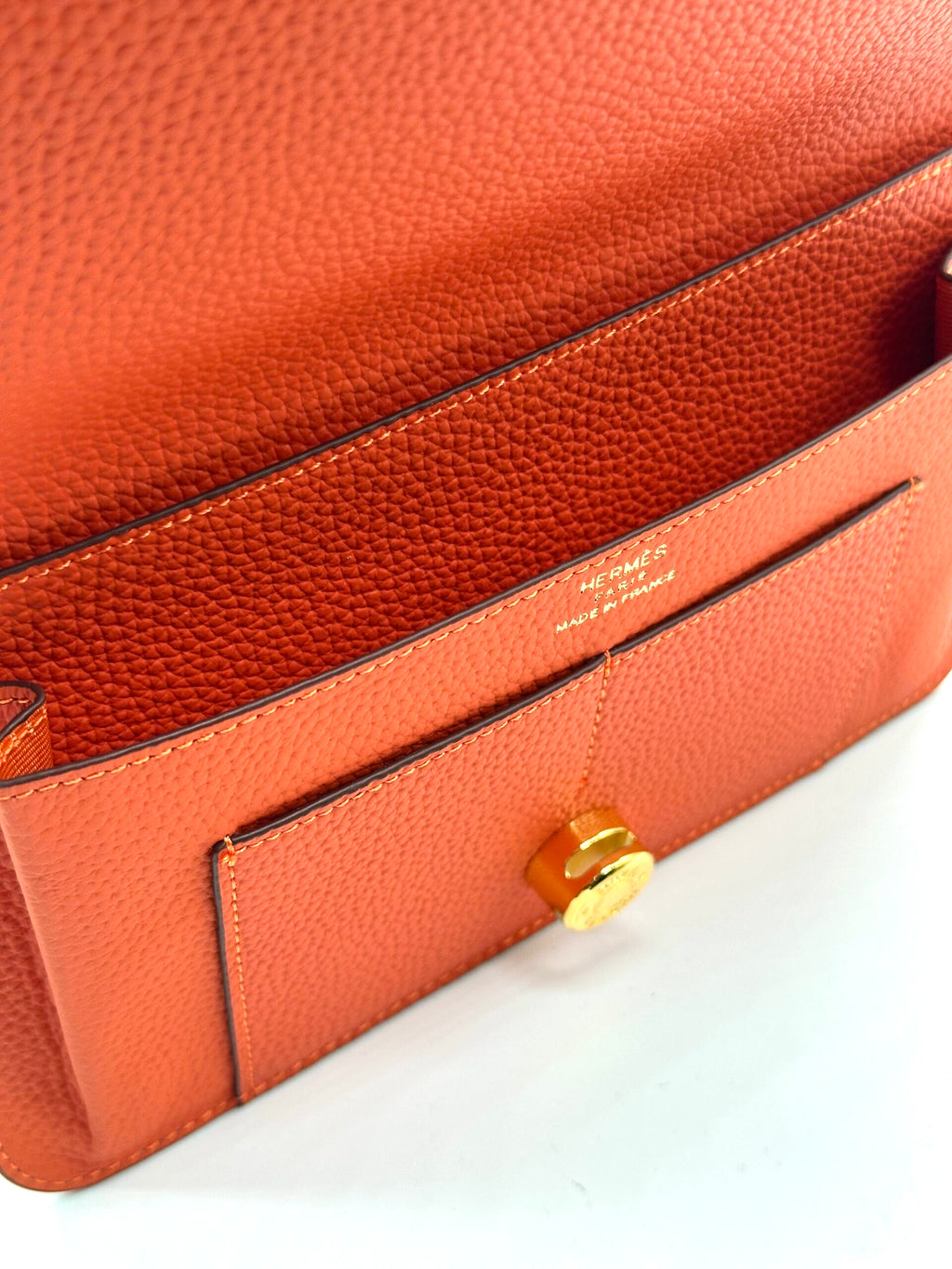 Hermes Wallet dogon orange