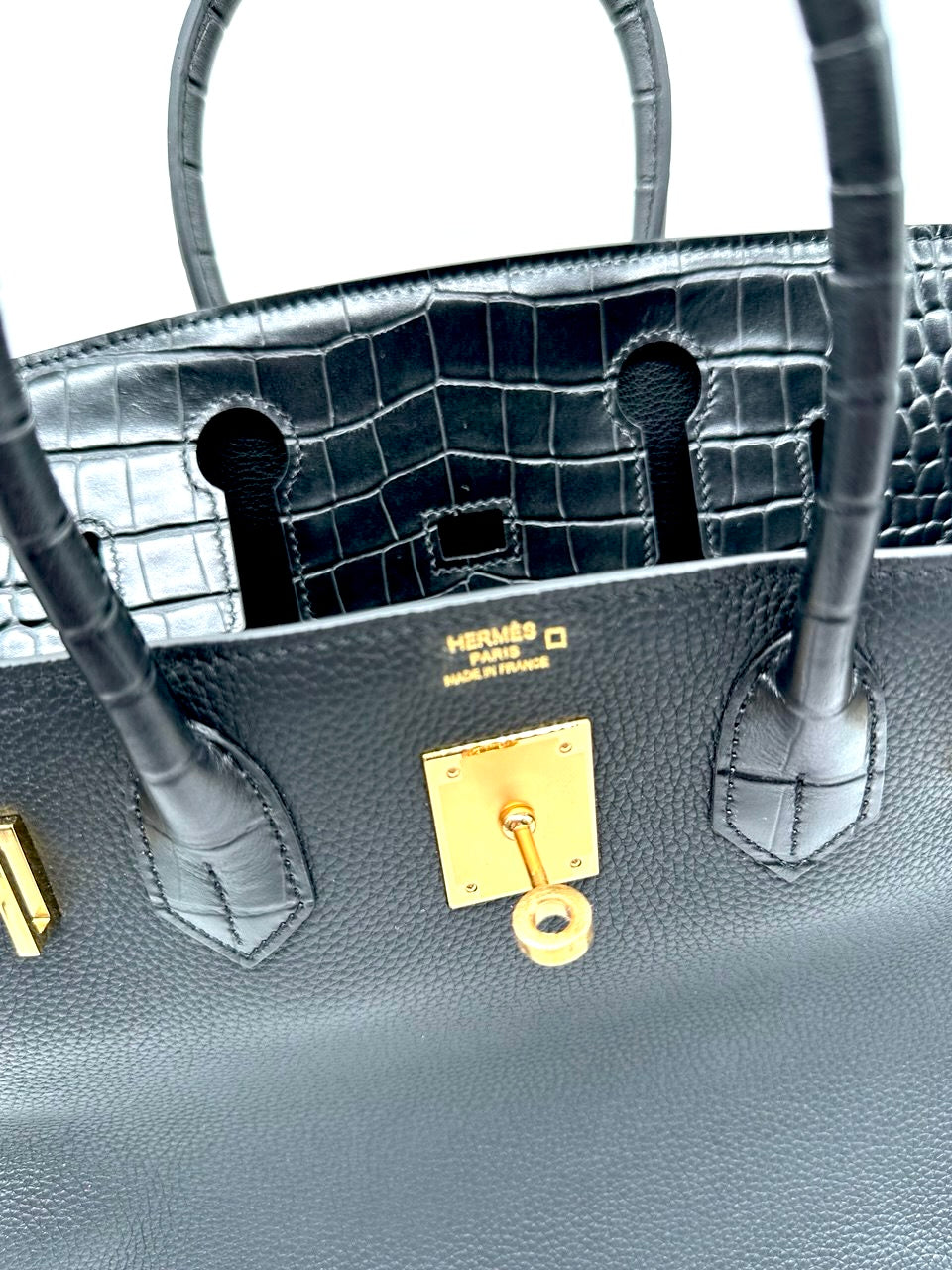 Hermes birkin 30 croco black