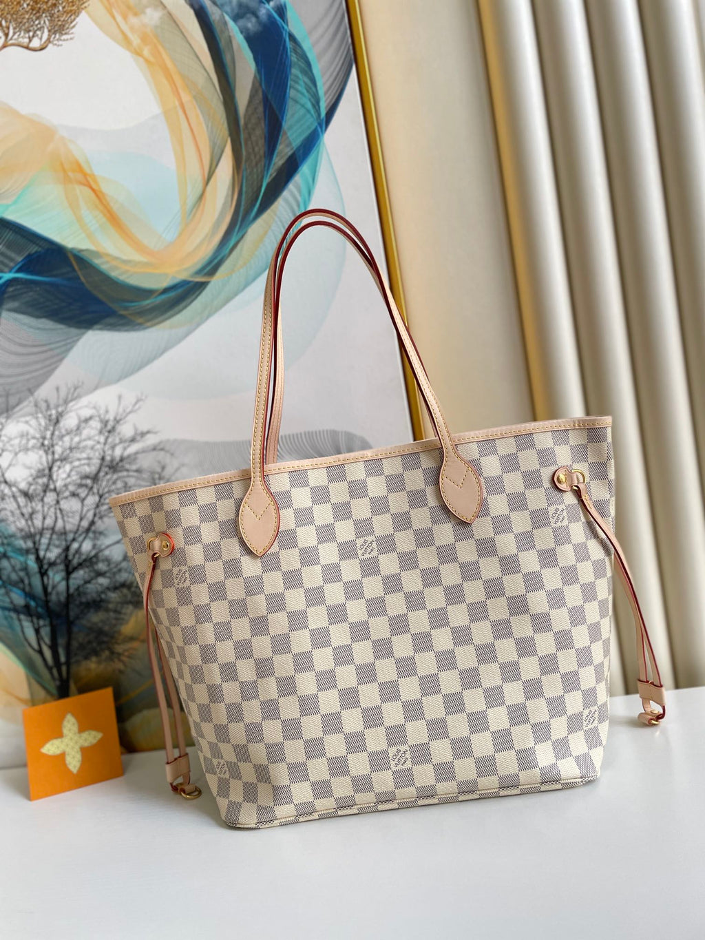 LV Neverfull Damier Azur