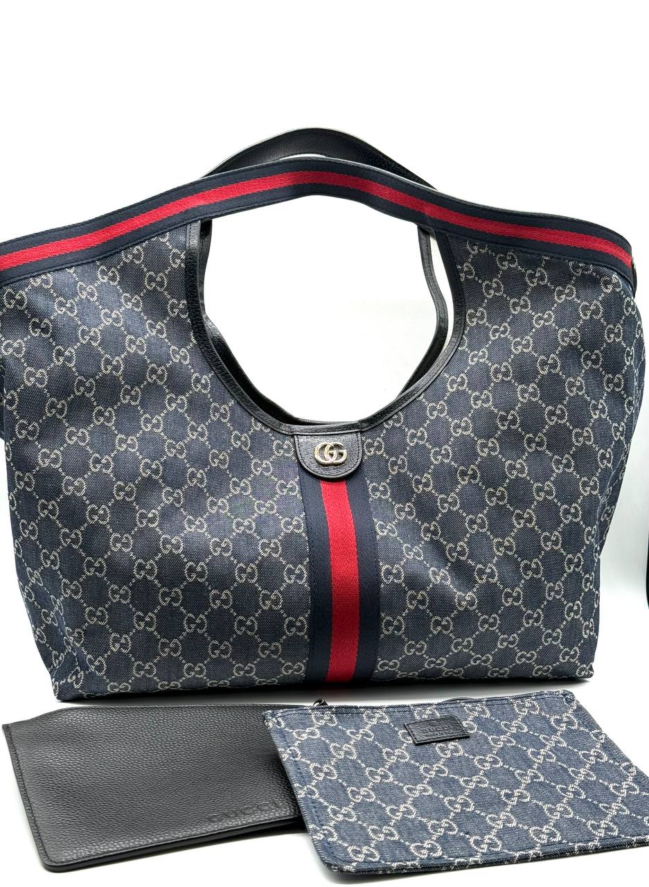 Gucci giglio large tote bag blue