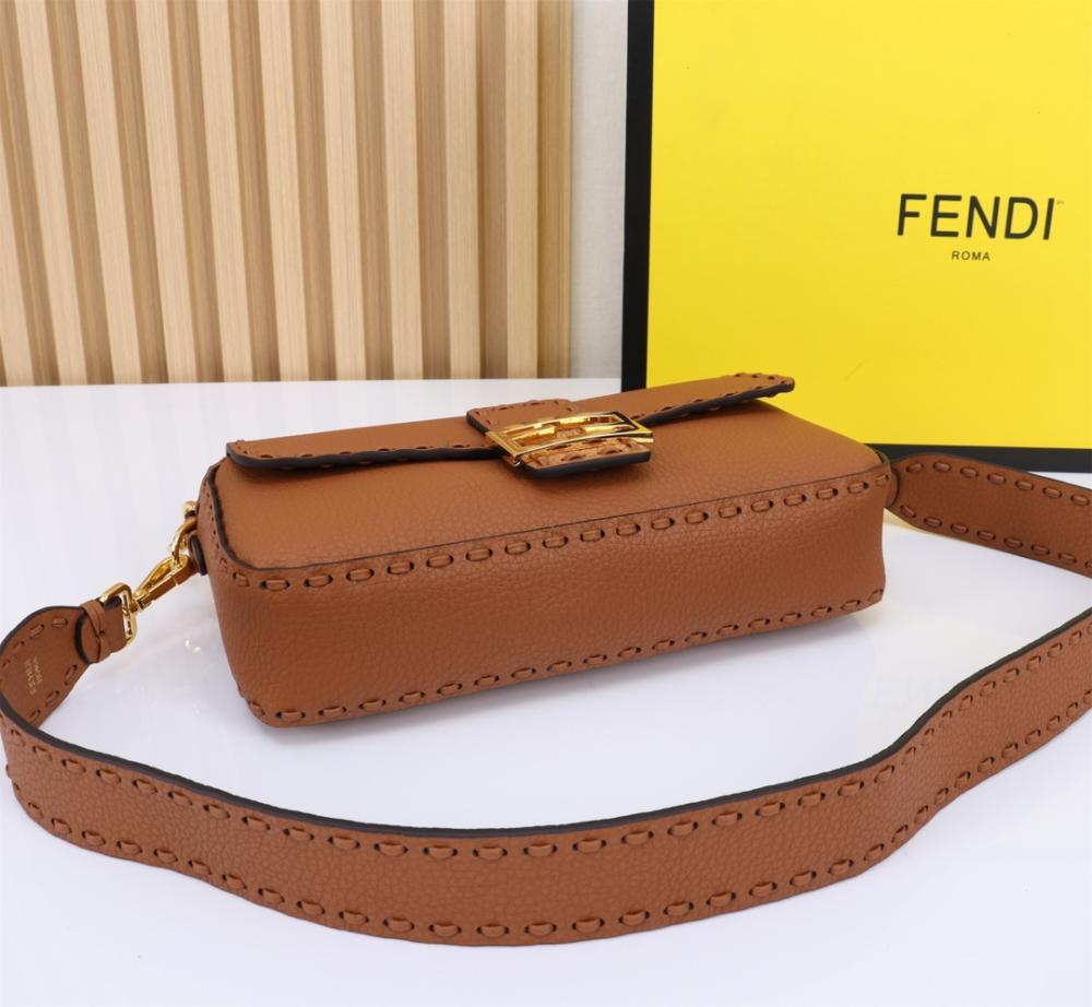 Fendi Baguette leather taba