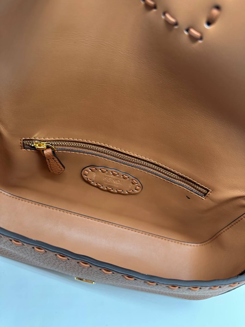 Fendi Baguette leather taba