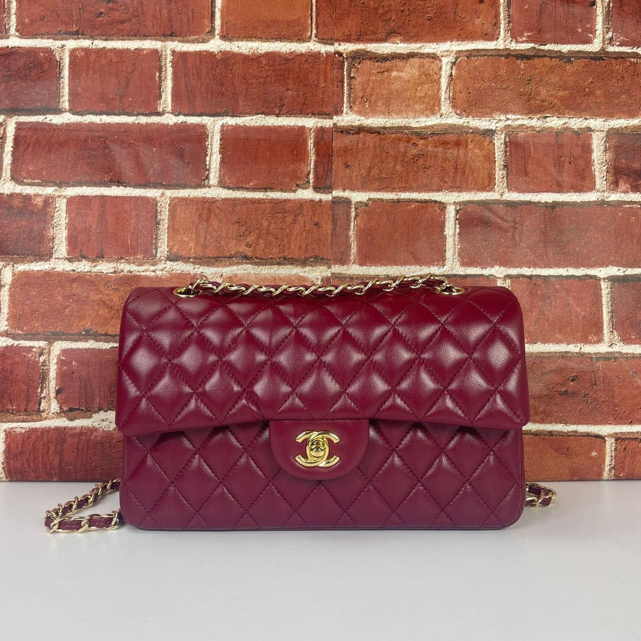 Ch classic flap bag burgundy