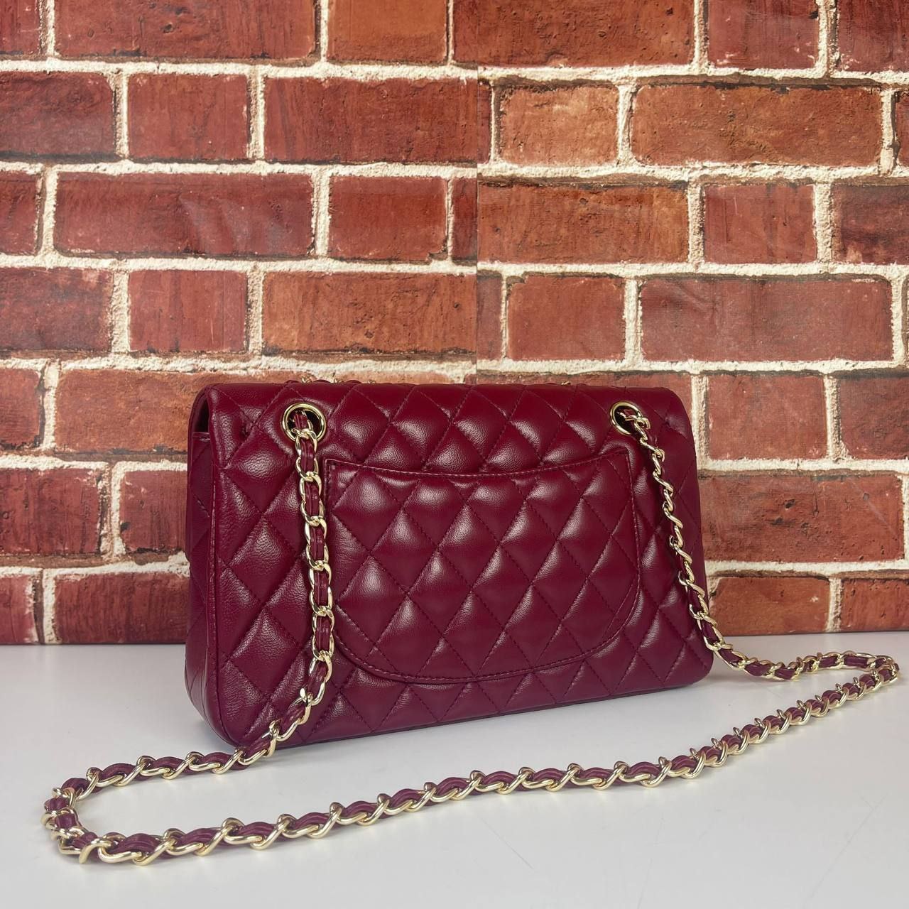 Ch classic flap bag burgundy