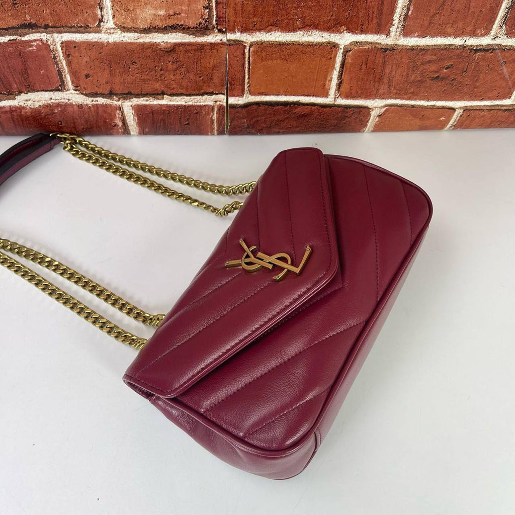 YSL Loulou bag new burgundy