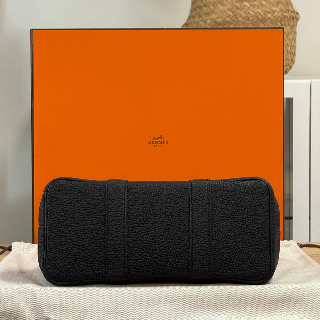 Hermes Garden party 49 black leather