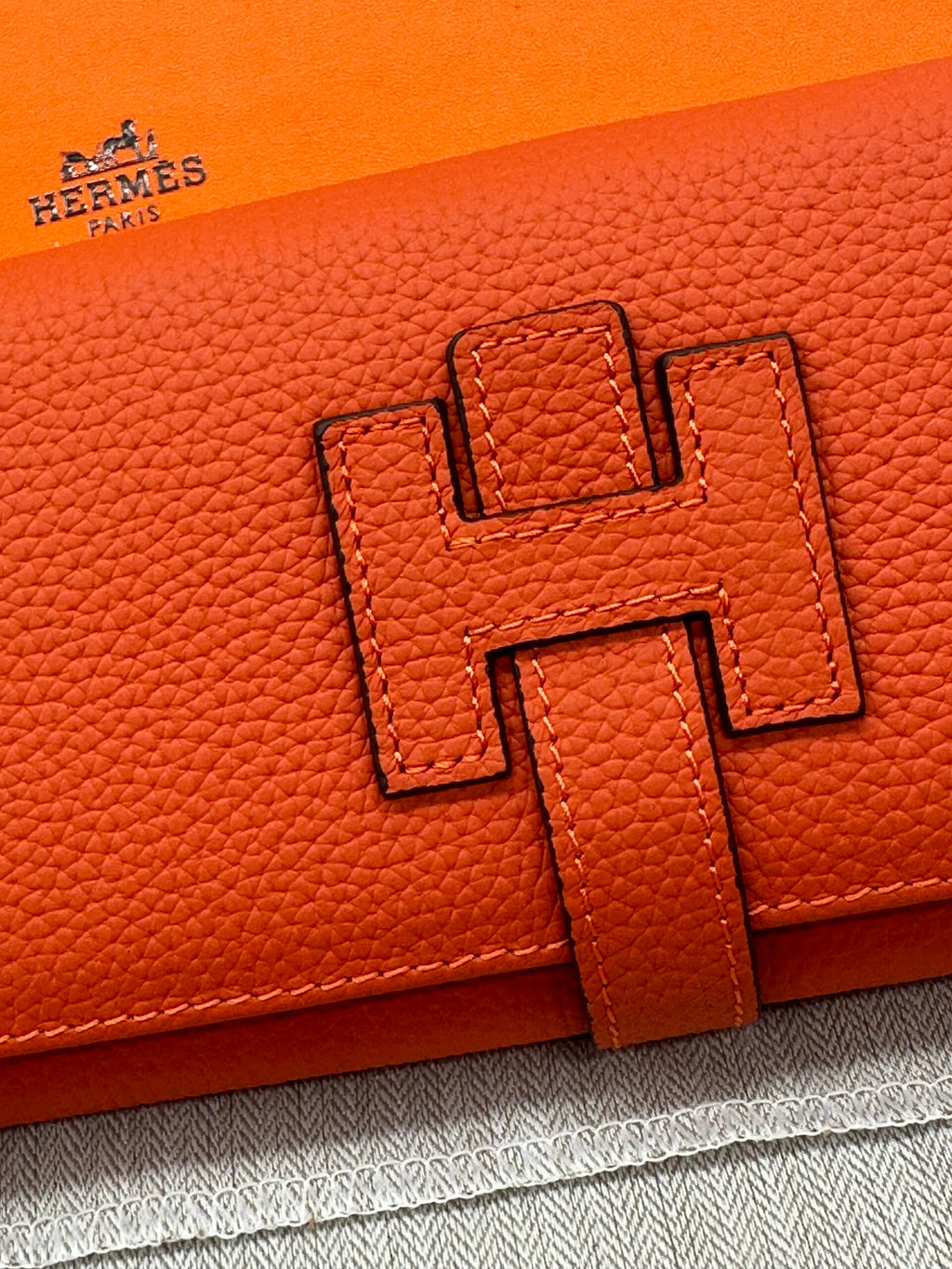 Hermes wallet orange