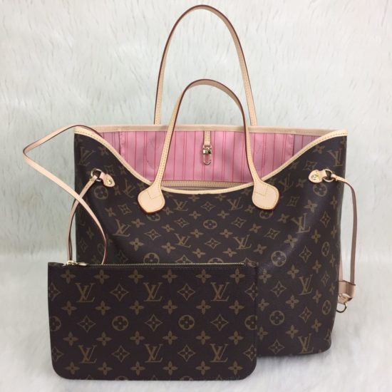 LV neverfull monogram pink