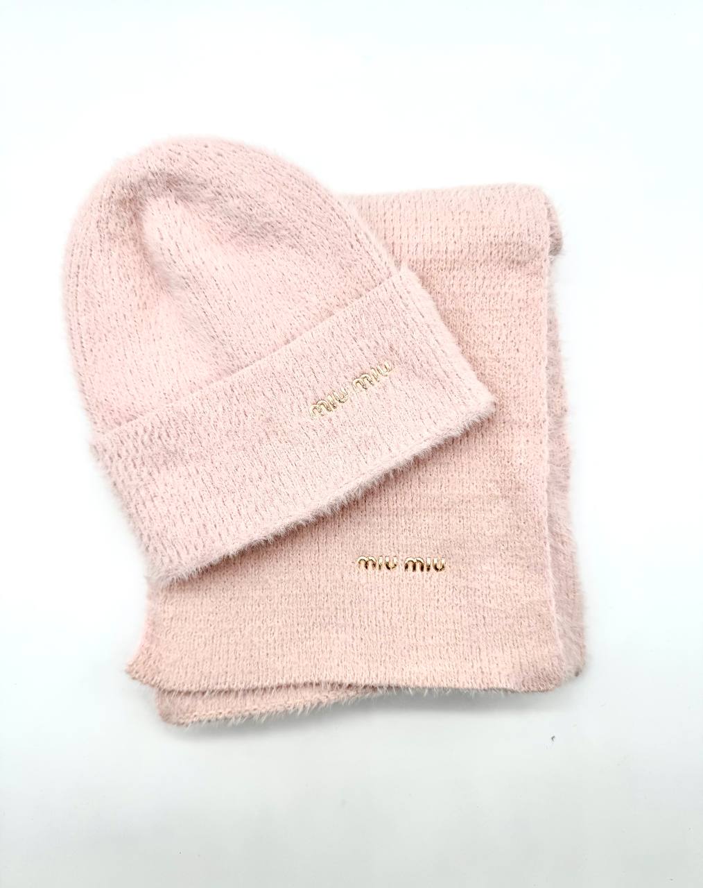 Miu Miu soft set scarf&cap no1