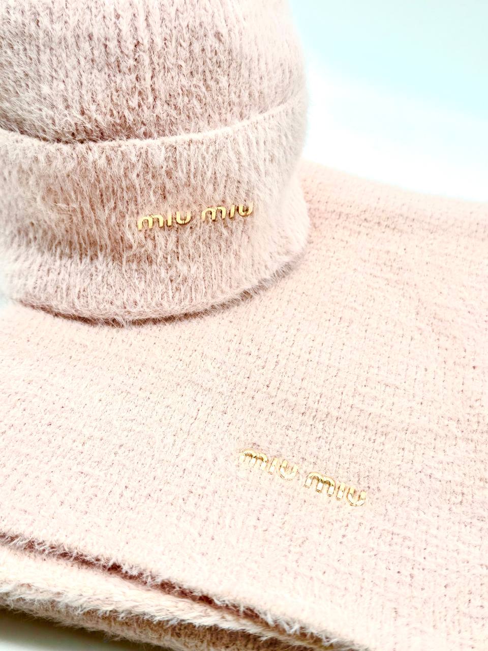 Miu Miu soft set scarf&cap no1
