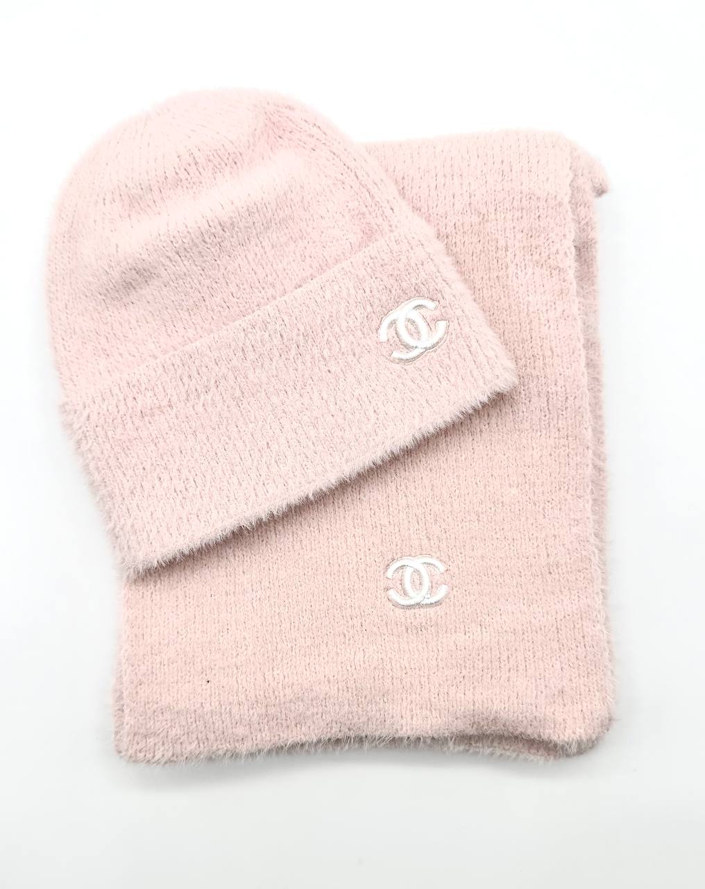Ch soft set scarf&cap no1